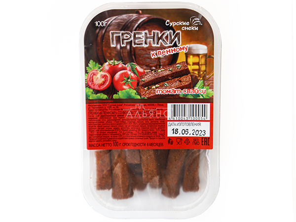 Сурские гренки Томат спайси (100 гр) в Ликино-Дулево