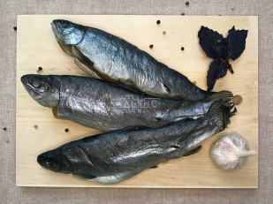 Картофель «Бруто» со вкусом сметаны и зелени 70 гр.: Форель радужная вяленая