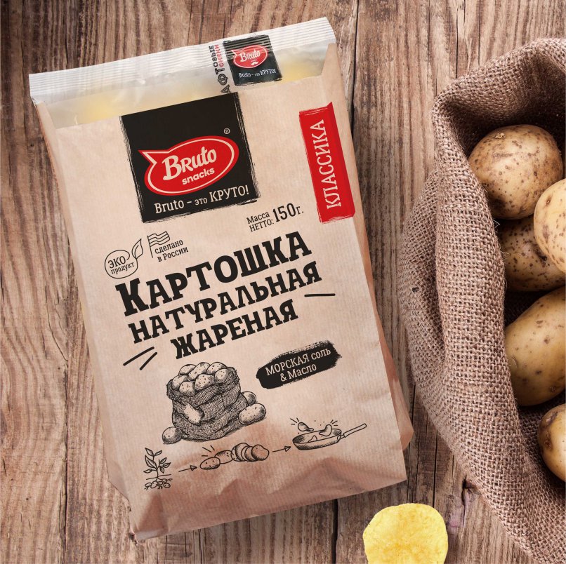 Картофель «Бруто» с солью 130 гр. в Ликино-Дулево